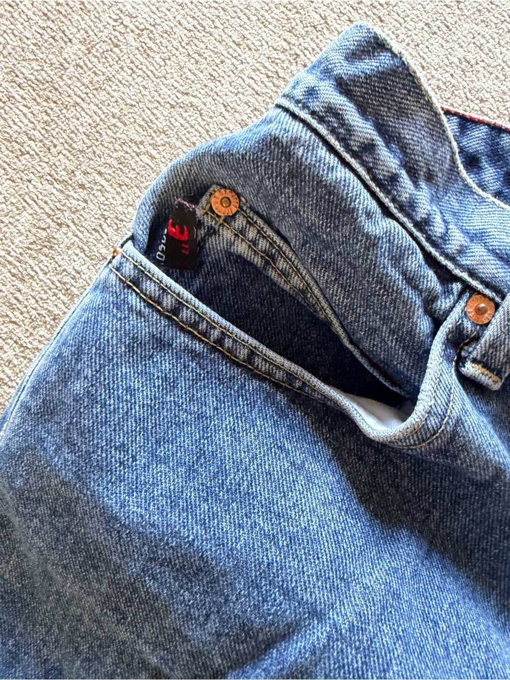 VTG JNCO Dark Blue Denim High-Waist Jean Shorts - 7 - Picture 4 of 7